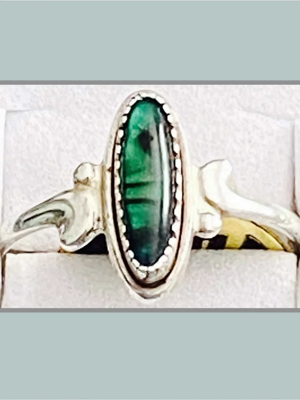 VTG WMCO Sterling Silver Paua Shell Ring Size 5 6 8 NWT